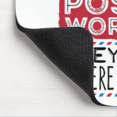 Postal Worker Funny weet waar je woont Muismat (Hoek)