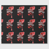 Postal worker heart - love postal worker mail cadeaupapier (Vlak)