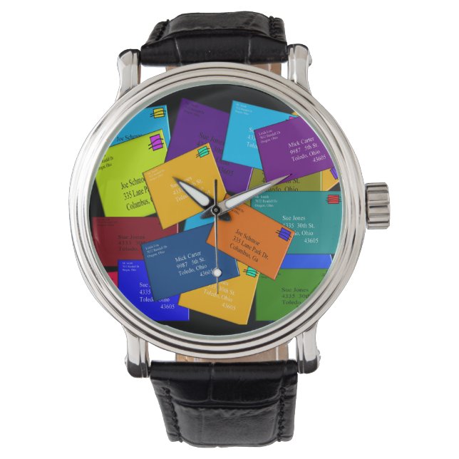 Postal Worker Horloge Letters Ontwerp (Voorkant)