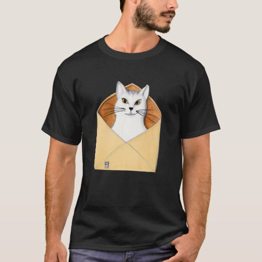 Postal worker kitten mailman cat t-shirt (Voorkant)
