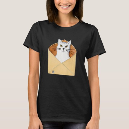 Postal worker kitten mailman cat t-shirt (Voorkant)