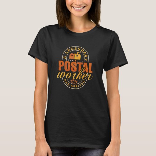 Postal Worker Legendary Retirement Mailma T-shirt (Voorkant)