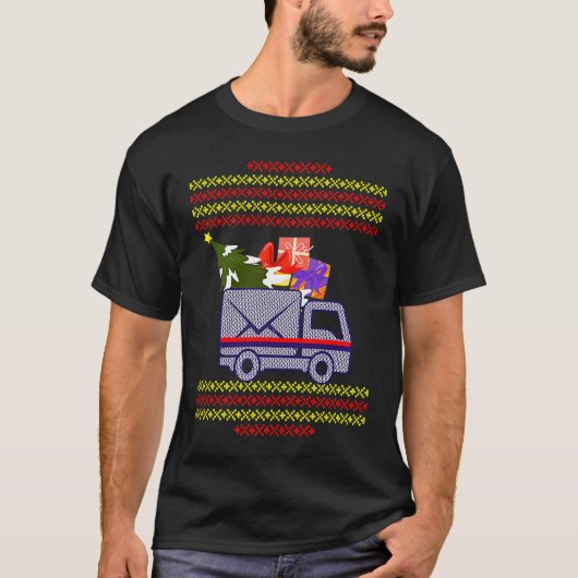 Postal Worker Lucky Christmas Mailman Postman T-shirt (Voorkant)