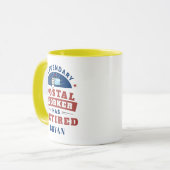 Postal Worker Mailman Retirement Personated Mok (Voorkant links)