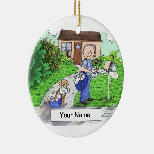 Postal Worker - Male Keramisch Ornament (Rechts)