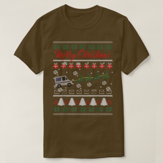 Postal Worker Merry Christmas Ugly Holiday T-shirt (Design voorkant)