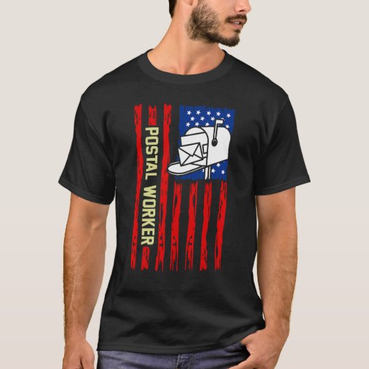 Postal Worker Patriotic US Post Mail Carrier T-shirt (Voorkant)
