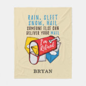 Postal Worker Retirement Mailman Personated Fleece Deken (Voorkant)
