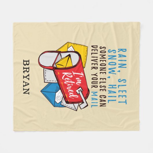 Postal Worker Retirement Mailman Personated Fleece Deken (Voorkant (Horizontaal))