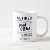 Postal Worker Retirement Mailman Personated Grote Koffiekop (Rechts)