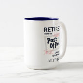 Postal Worker Retirement Mailman Personated Tweekleurige Koffiemok (Voorkant rechts)