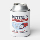 Postal Worker Retirement Postman Funny Gag Blikjeskoeler (Blikje Voorkant)