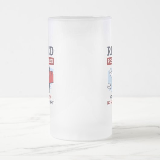 Postal Worker Retirement Postman Funny Gag Matglas Bierpul (Center)