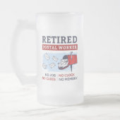 Postal Worker Retirement Postman Funny Gag Matglas Bierpul (Links)