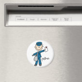 Postal Worker Stick Figuur Magnet (Insitu (Vaatwasser))