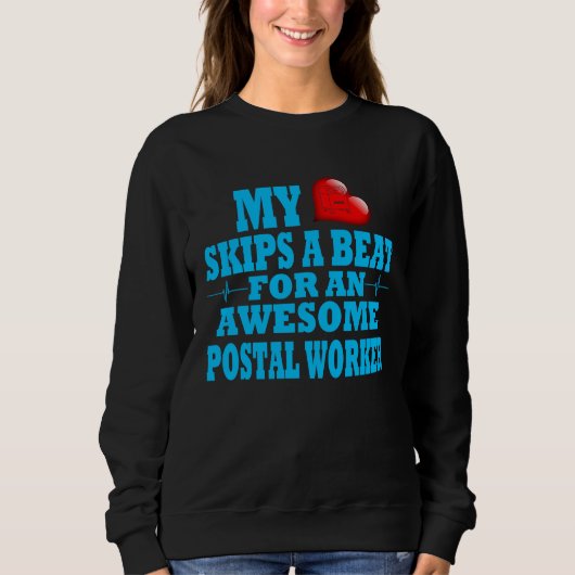 Postal Worker Valentines Mail Handler Employee Lov Trui (Voorkant)