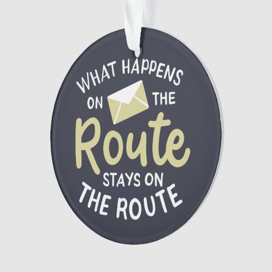 Postal Worker Wat gebeurt er op de Route Kerstmis? Ornament (voorkant)