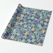 Postal Worker Wrapping Paper Cadeaupapier (Uitgerold)