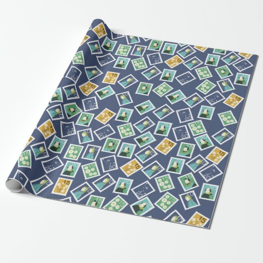 Postal Worker Wrapping Paper Cadeaupapier (Uitgerold)