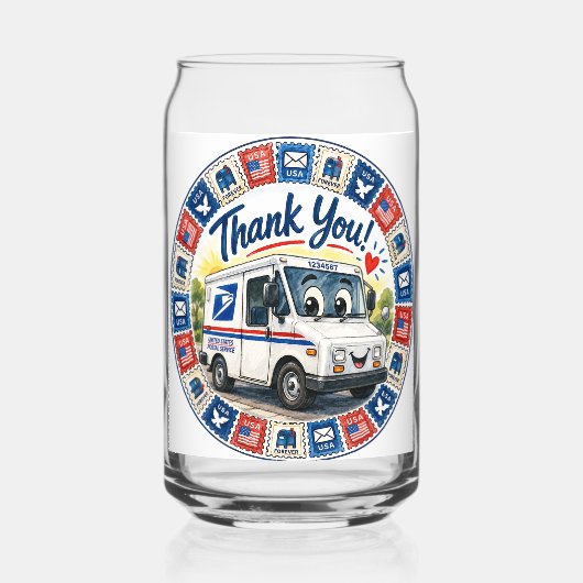 Postal Workers Appreciation  Blikvorm Glas (Achterkant)