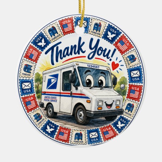 Postal Workers Appreciation  Keramisch Ornament (Voorkant)