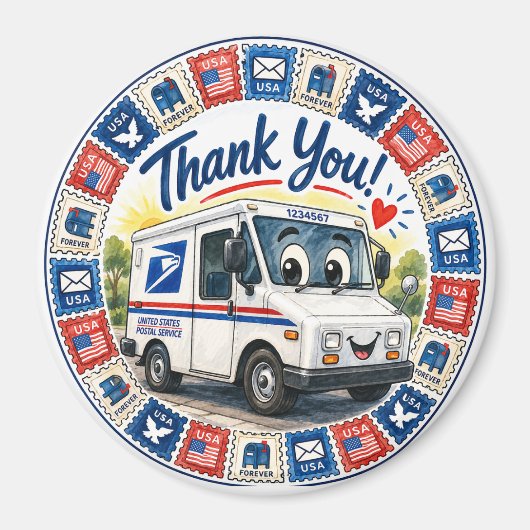 Postal Workers Appreciation  Magneet (Voorkant)