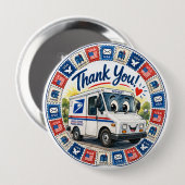 Postal Workers Appreciation  Ronde Button 4,0 Cm (Voorkant /achterkant)