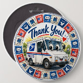 Postal Workers Appreciation  Ronde Button 6,0 Cm (Voorkant /achterkant)
