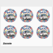 Postal Workers Appreciation  Ronde Sticker (Vel)