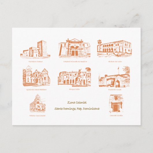 Postal Zona Kolonial, Santo Domingo, Rep. Dom. Briefkaart (Voorkant)