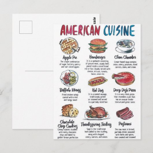 Postale American Card Briefkaart (Voorkant / Achterkant)