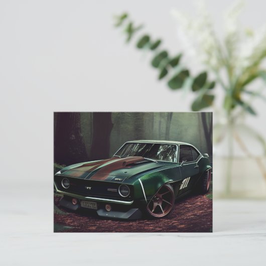 Postale auto forest kaarten (Staand voorkant)