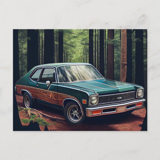Postale auto forest kaarten (Voorkant)