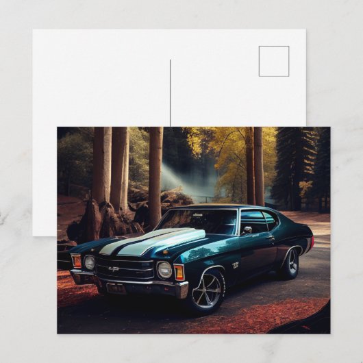 Postale auto forest kaarten (Voorkant / Achterkant)