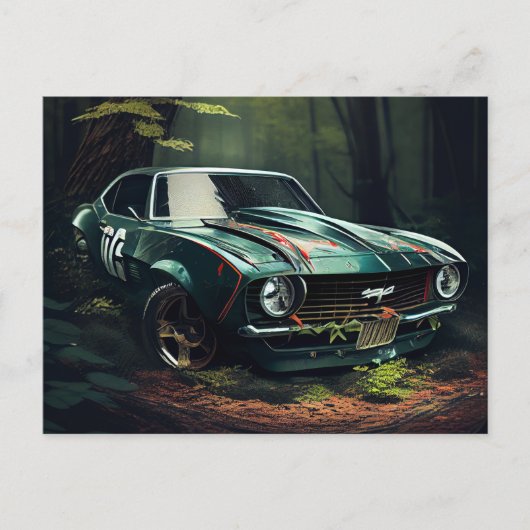 Postale auto forest kaarten (Voorkant)