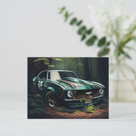 Postale auto forest kaarten (Staand voorkant)