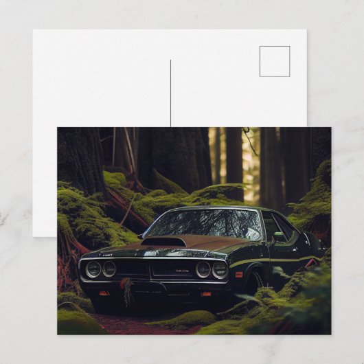 Postale auto forest kaarten (Voorkant / Achterkant)