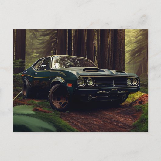 Postale auto forest kaarten (Voorkant)