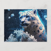 Postale blauwe lichtkaart briefkaart (Voorkant)