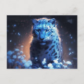 Postale blauwe lichtkaart briefkaart (Voorkant)