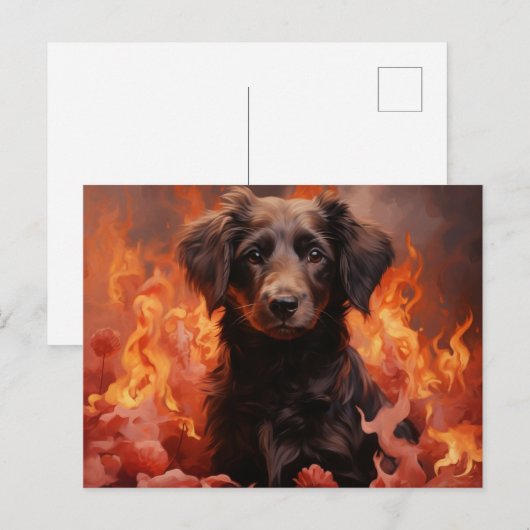 Postale bloem briefkaart (Voorkant / Achterkant)
