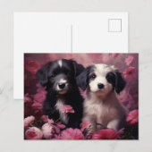 Postale bloem van de hond briefkaart (Voorkant / Achterkant)