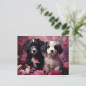 Postale bloem van de hond briefkaart (Staand voorkant)