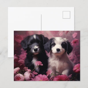 Postale bloem van de hond briefkaart