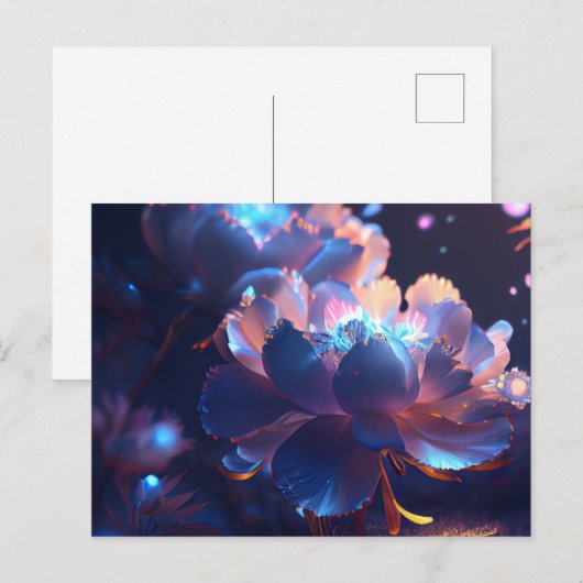Postale bloemkaart briefkaart (Voorkant / Achterkant)