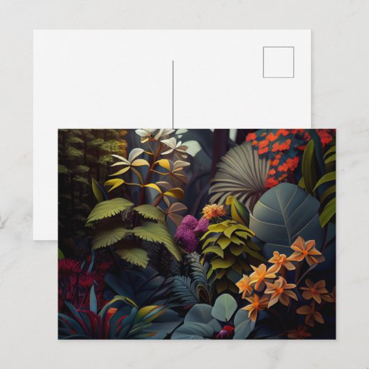 Postale bloemkaart briefkaart (Voorkant / Achterkant)
