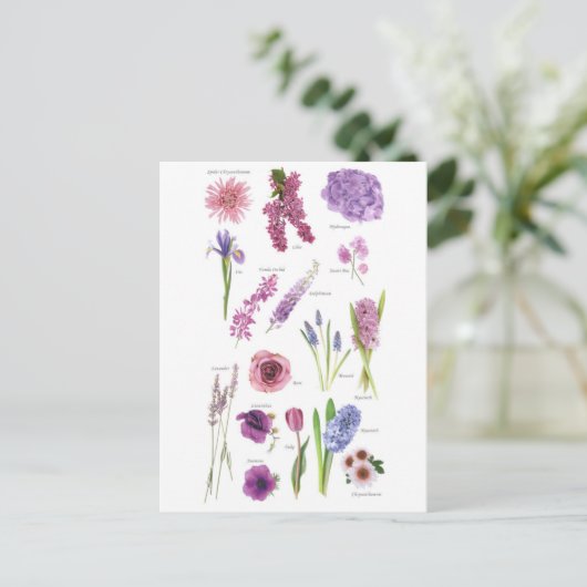 Postale Blue Purple-kaart Briefkaart (Staand voorkant)