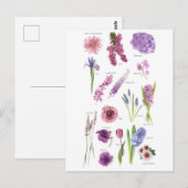 Postale Blue Purple-kaart Briefkaart (Voorkant / Achterkant)