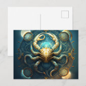 Postale Cancer Zodiac Briefkaart (Voorkant / Achterkant)