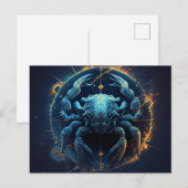 Postale Cancer Zodiac Briefkaart (Voorkant / Achterkant)